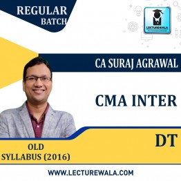 CMA Inter Direct Tax  New Recording Regular Course (FINANCE ACT 2022) By CA Suraj Agrawal : Pen drive / online classes.
